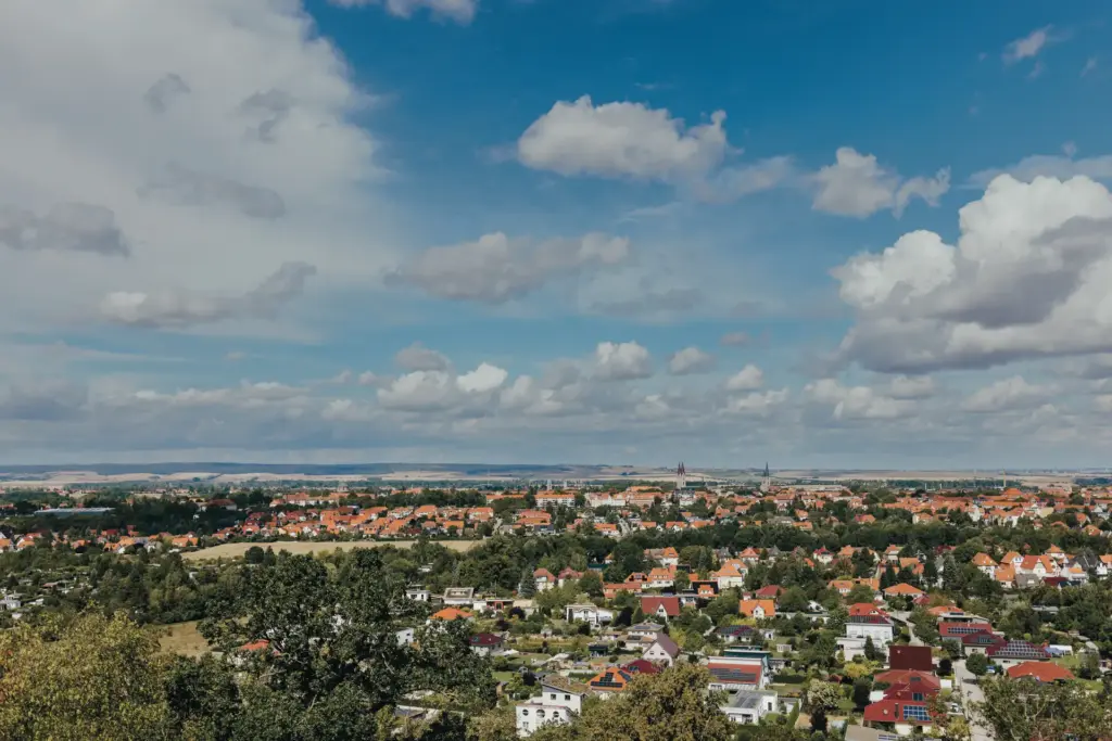 Ausblick über Halberstadt vom Jagdschloss aus